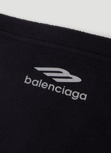 Balenciaga Logo Print Tubular Scarf Black bal0255105