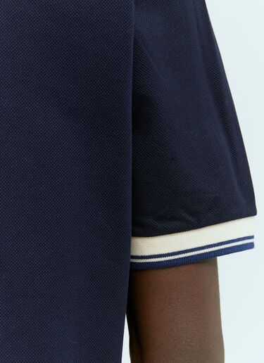 Gucci Polo Shirt With Interlocking G Motif Navy guc0155011