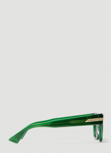 Bottega Veneta 직사각형 선글라스 그린 bov0245130