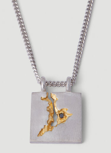 Tom Wood Mined Black Diamond Necklace Silver tmw0351010