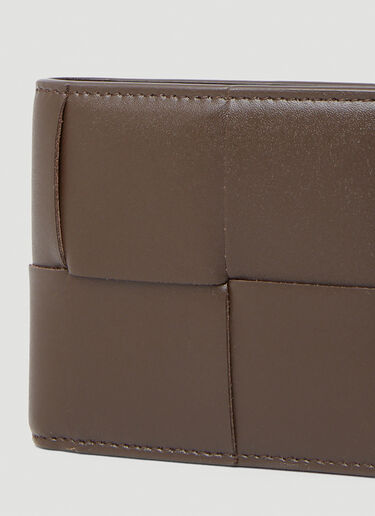 Bottega Veneta Intreccio Bi-Fold Wallet Brown bov0153056