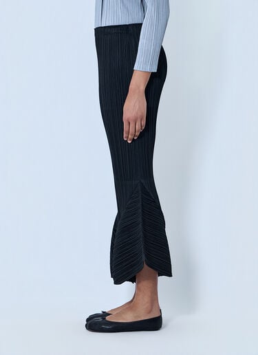 Pleats Please Issey Miyake Pleated Flare Trousers Black plp0264004
