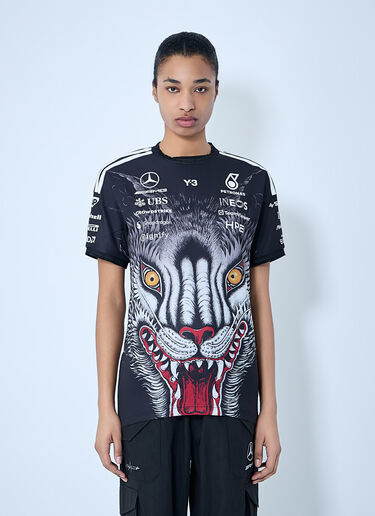 Y-3 Graphic Print Logo T-Shirt Black yyy0364073