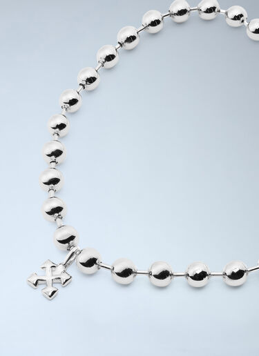 Big Ball Chain Necklace Off-White Big Ball Chain Necklace Silver ofw0162016