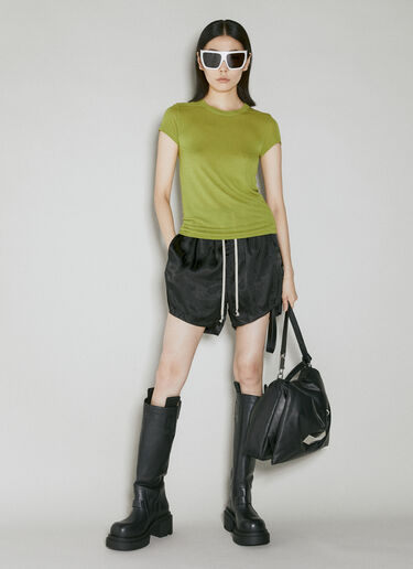 Rick Owens ドローストリングサテンショートパンツ ブラック ric0253008