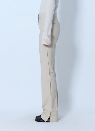 LN-CC® - Sportmax: Tailored Wool Grain-de-Poudre Trousers - Beige Sportmax Tailored Wool Grain-de-Poudre Trousers Beige spx0266209