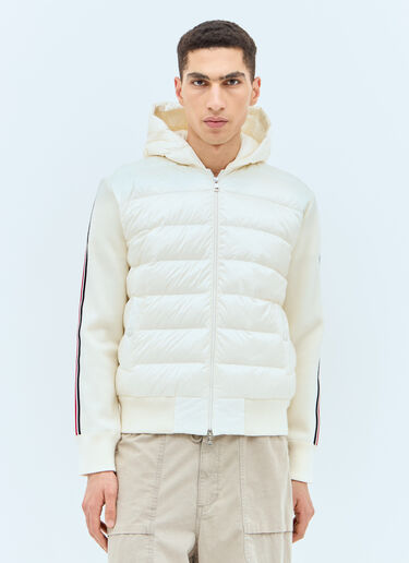 Moncler Padded Zip-Up Cardigan Cream mon0157022