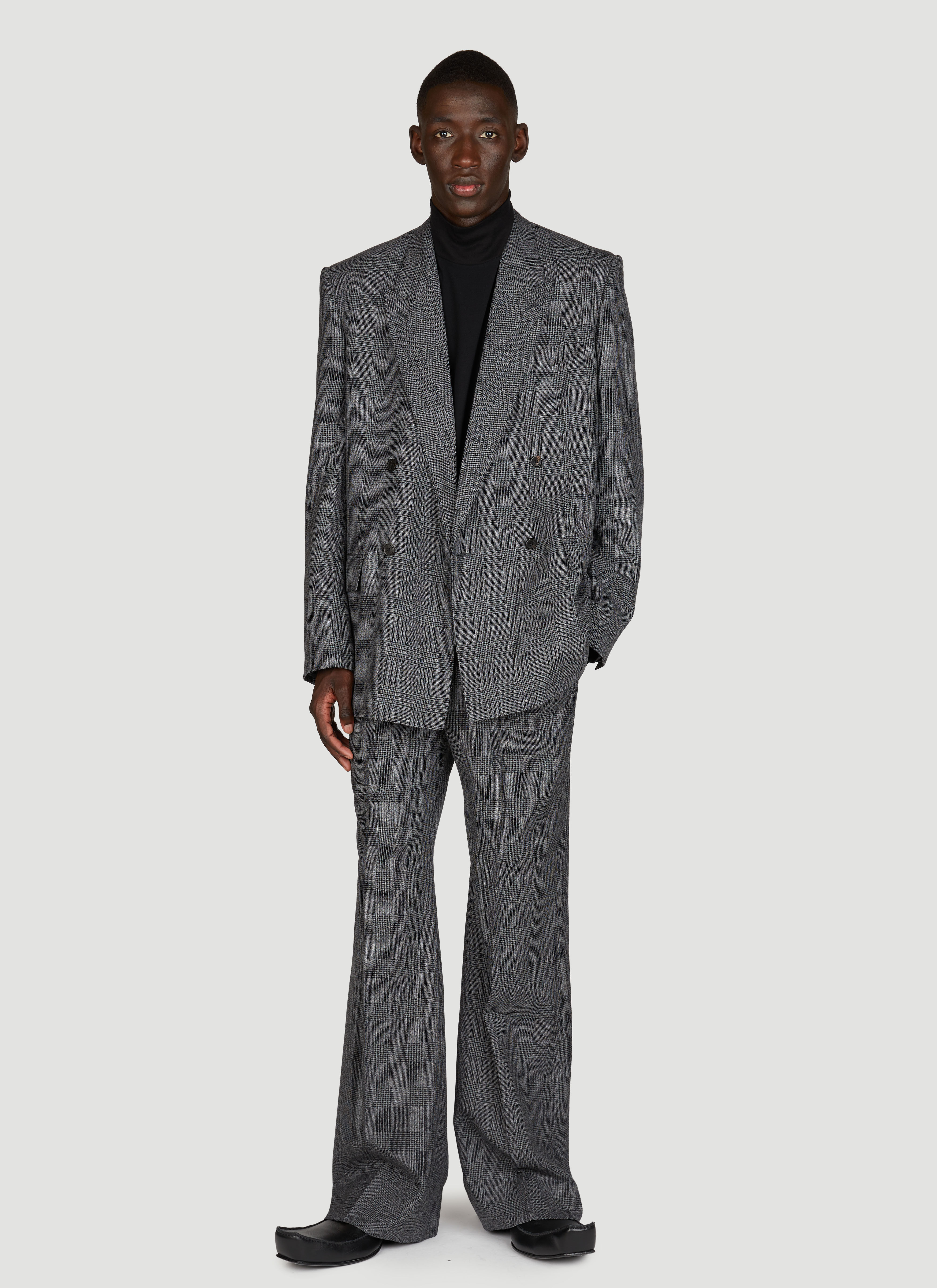 Balenciaga Men's' Regular Fit Tailored Pants in Grey | LN-CC®