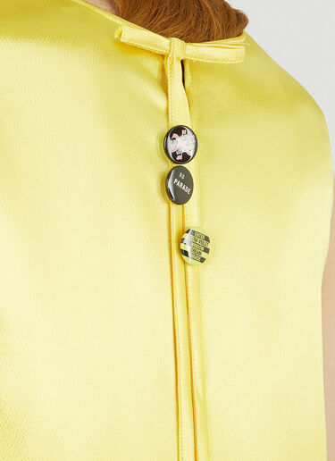 Raf Simons A-Line Satin Dress Yellow raf0244005