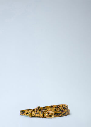 Dries Van Noten Patterned Leather Belt Yellow dvn0265021