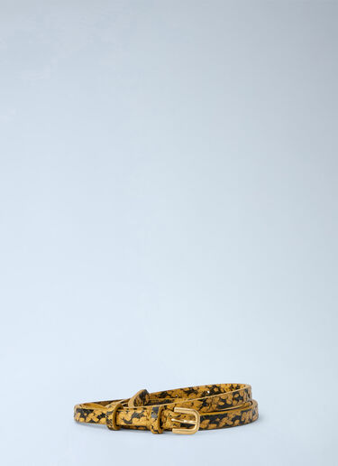 Dries Van Noten Patterned Leather Belt Yellow dvn0265021