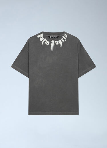 Neck Logo Regular T-Shirt Palm Angels Neck Logo Regular T-Shirt Grey pma0162045