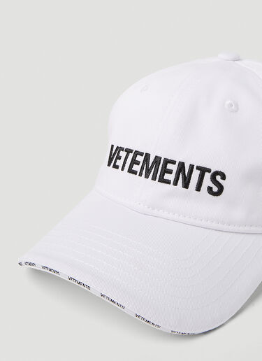 VETEMENTS Iconic Logo Baseball Cap White vet0351004