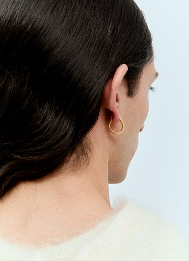 Tom Wood Medium Oyster Hoop Earrings Gold tmw0355008