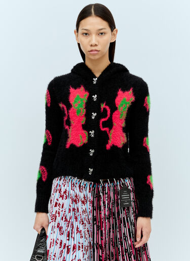 Little Devil Hooded Cardigan Chopova Lowena Little Devil Hooded Cardigan Black cho0256006