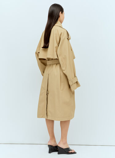 Sportmax 면 개버딘 트렌치 코트 베이지 spx0255010