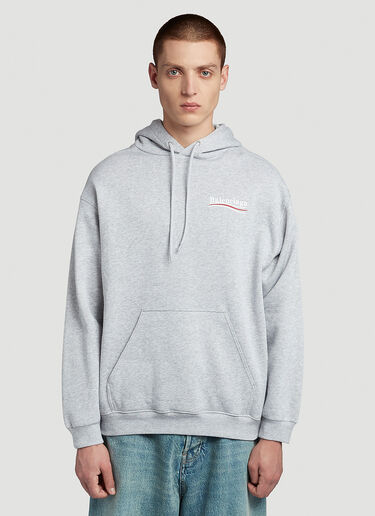 Balenciaga Logo Hooded Sweatshirt Grey bal0146004