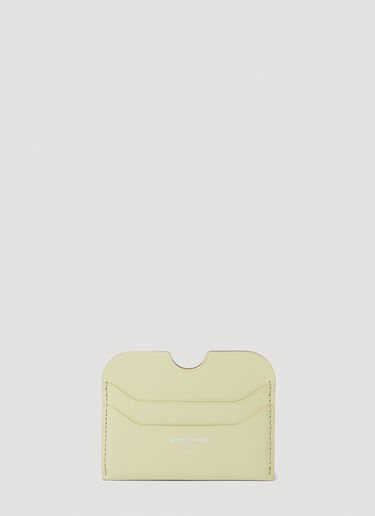 Acne Studios Logo Print Card Holder Green acn0152060