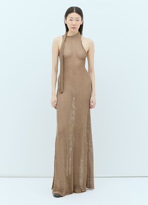 Aya Muse Tera Maxi Dress Brown aym0255004