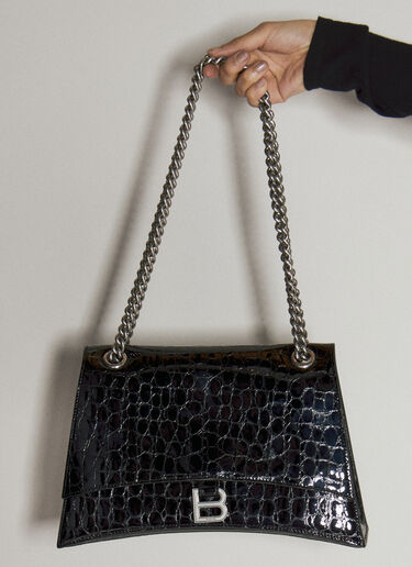 中号 Crush 链带单肩包 Balenciaga 中号 Crush 链带单肩包 黑色 bal0255078