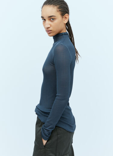 Seamless High Neck Long Sleeve Top Lemaire Seamless High Neck Long Sleeve Top Blue lem0254010