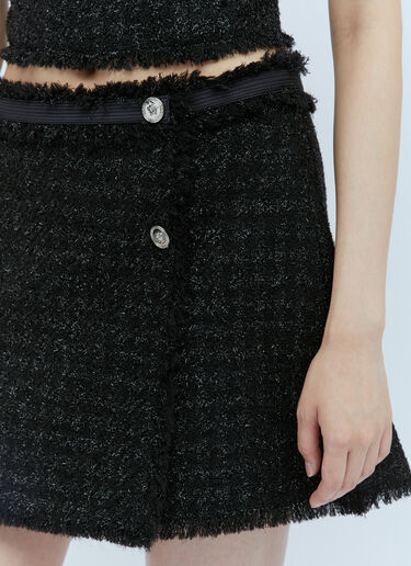 Medusa Tweed Mini Skirt Versace Medusa Tweed Mini Skirt Black vrs0253010