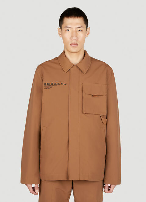Helmut Lang 유틸리티 로고 재킷 라이트 그레이 hlm0148001