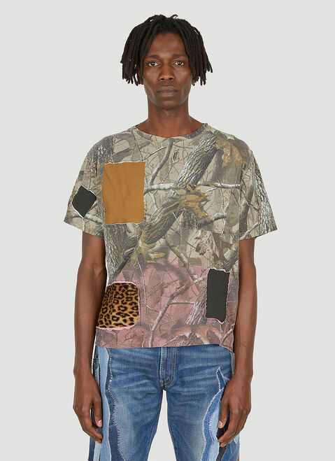DRx FARMAxY FOR LN-CC Patchwork Military T-Shirt Grey drx0349008