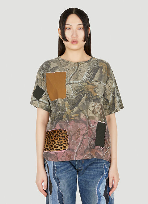 DRx FARMAxY FOR LN-CC x LEVI'S 패치워크 밀리터리 티셔츠 블루 dfl0347004
