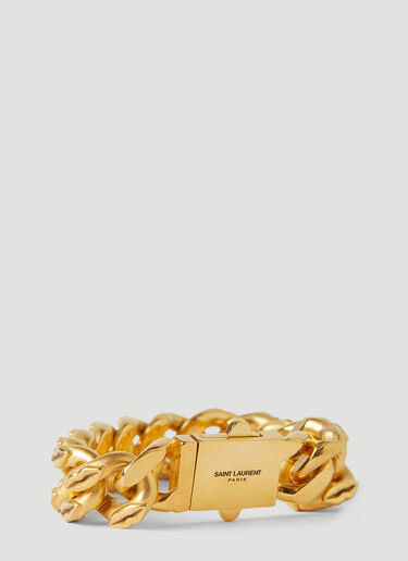 Saint Laurent Gourmette Curb Chain Bracelet Gold sla0245124