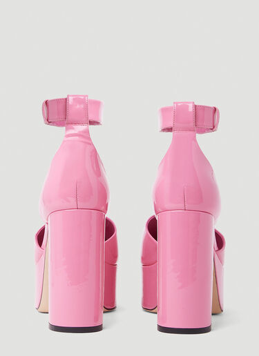 BY FAR Barb Lipstick Platform Heels Pink byf0252028