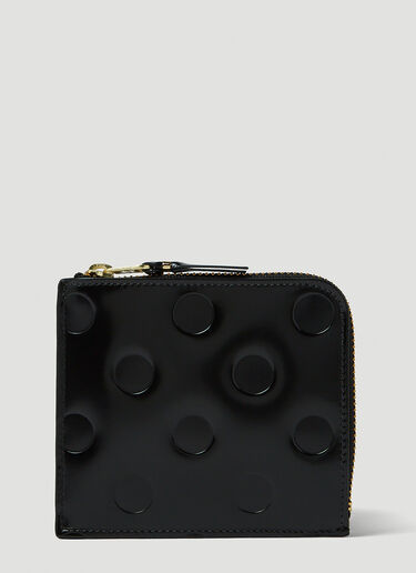Comme des Garçons Wallet Dots Zip Wallet Black cdw0347007