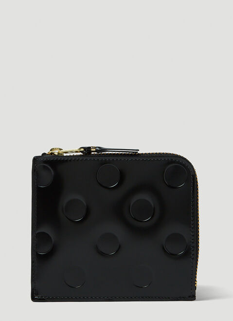 Comme des Garçons Wallet Dots Zip Wallet Green cdw0348012