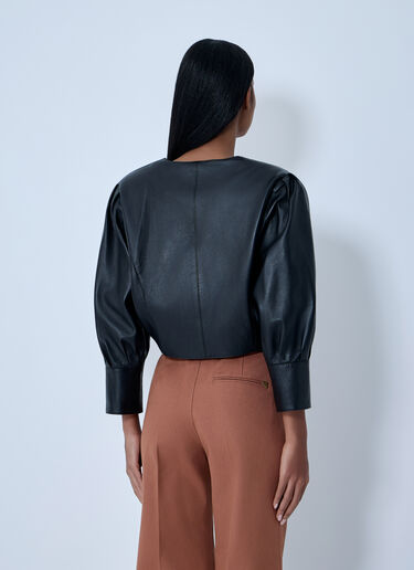 Cropped Collarless Jacket Chloé Cropped Collarless Jacket Black chl0263046