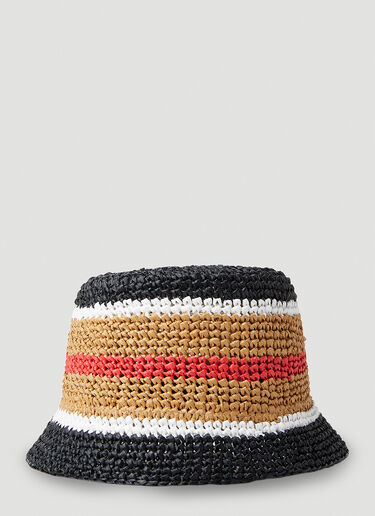 Burberry Striped Bucket Hat Beige bur0152019