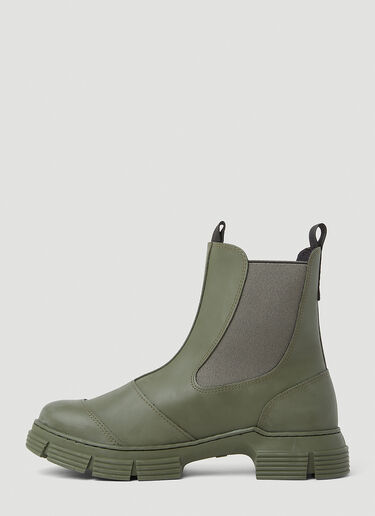 GANNI Rubber City Boots Green gan0253086