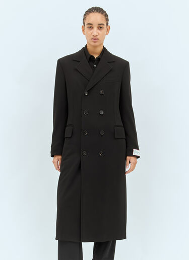 Bottega Veneta Matt Fluid Viscose Jersey Coat Black bov0258001