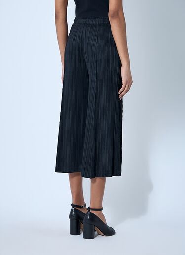Pleats Please Issey Miyake Crop Thicker Pleated Pants Black plp0260005