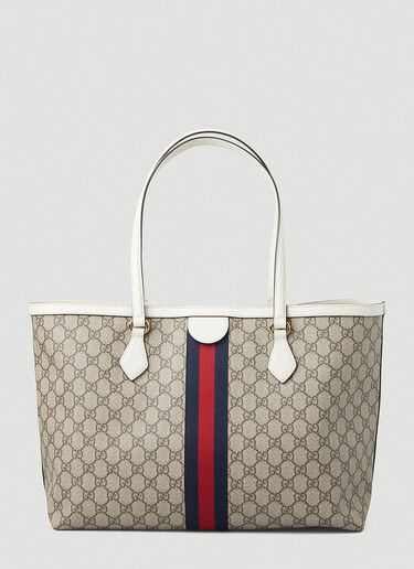 Gucci Ophidia GG Supreme Web Medium Tote Bag White guc0247233