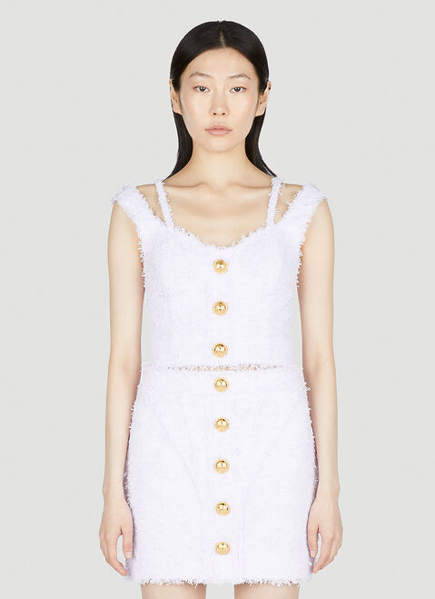 Balmain Tweed Top Purple bln0252033