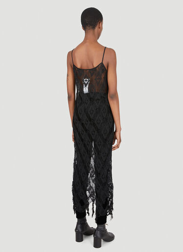 Maison Margiela Sheer Crochet Dress Black mla0247005