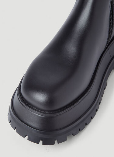 Burberry Leather Platform Boots Black bur0245074