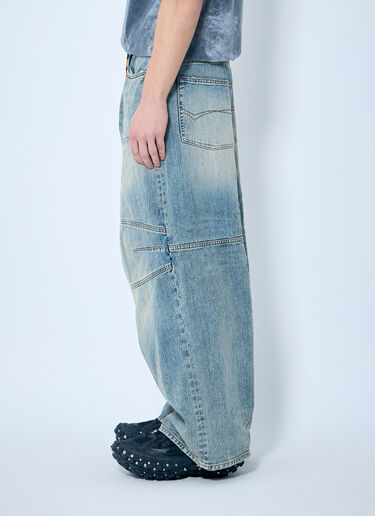 Balenciaga Baggy Panel Construction Jeans Blue bal0159004
