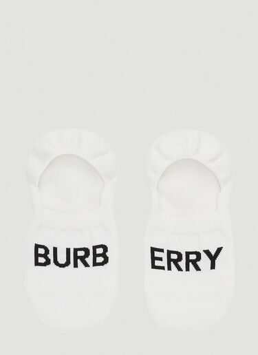 Burberry Logo Jacquard Invisible Socks White bur0248091