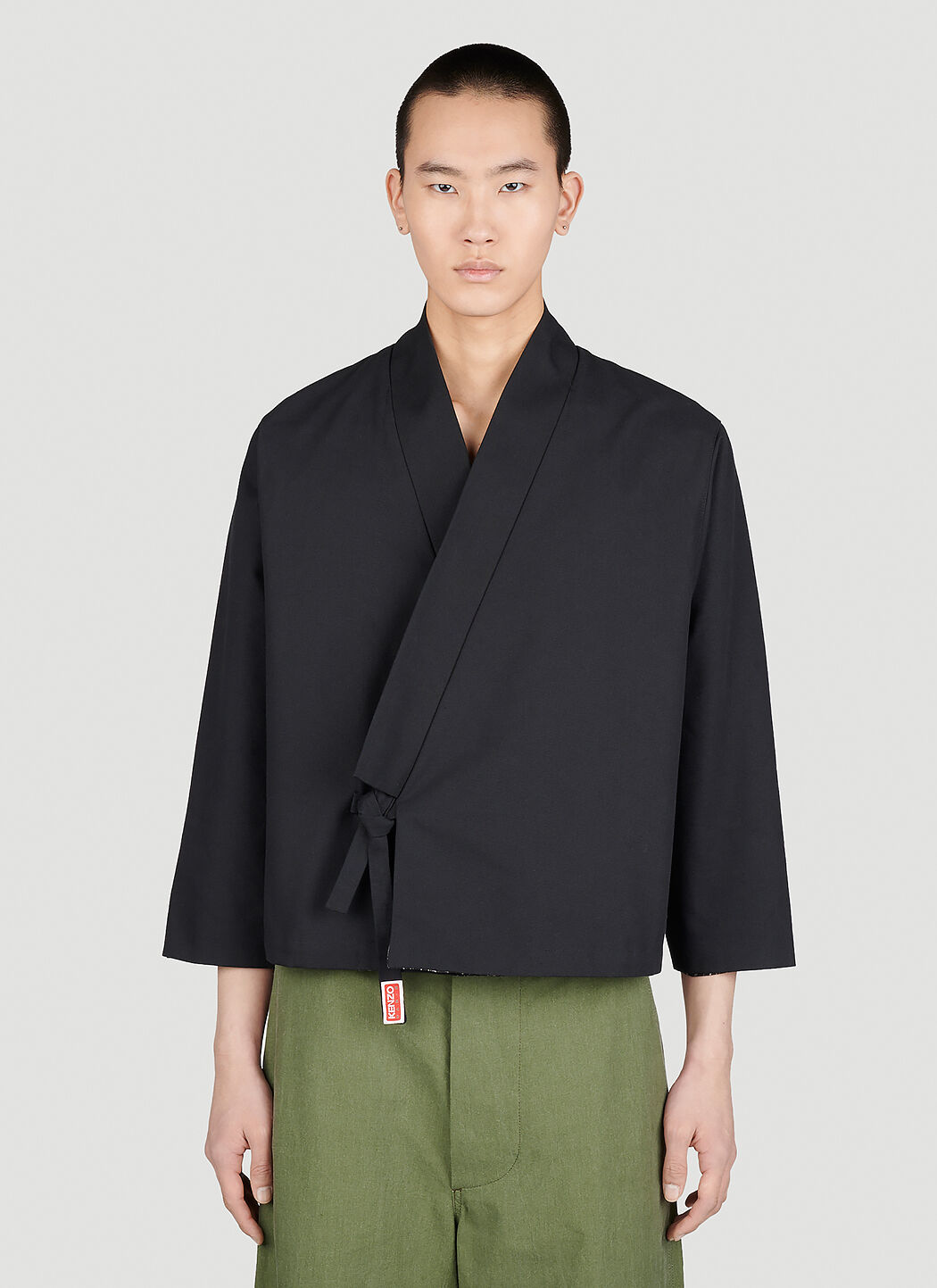 Kenzo Veste Kimono Homme Noir In Black ModeSens