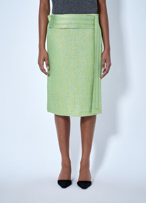 Marni Wrap-Effect Midi Skirt Green mni0265006