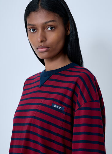 Logo Motif T-Shirt Prada Logo Motif T-Shirt Red pra0263110