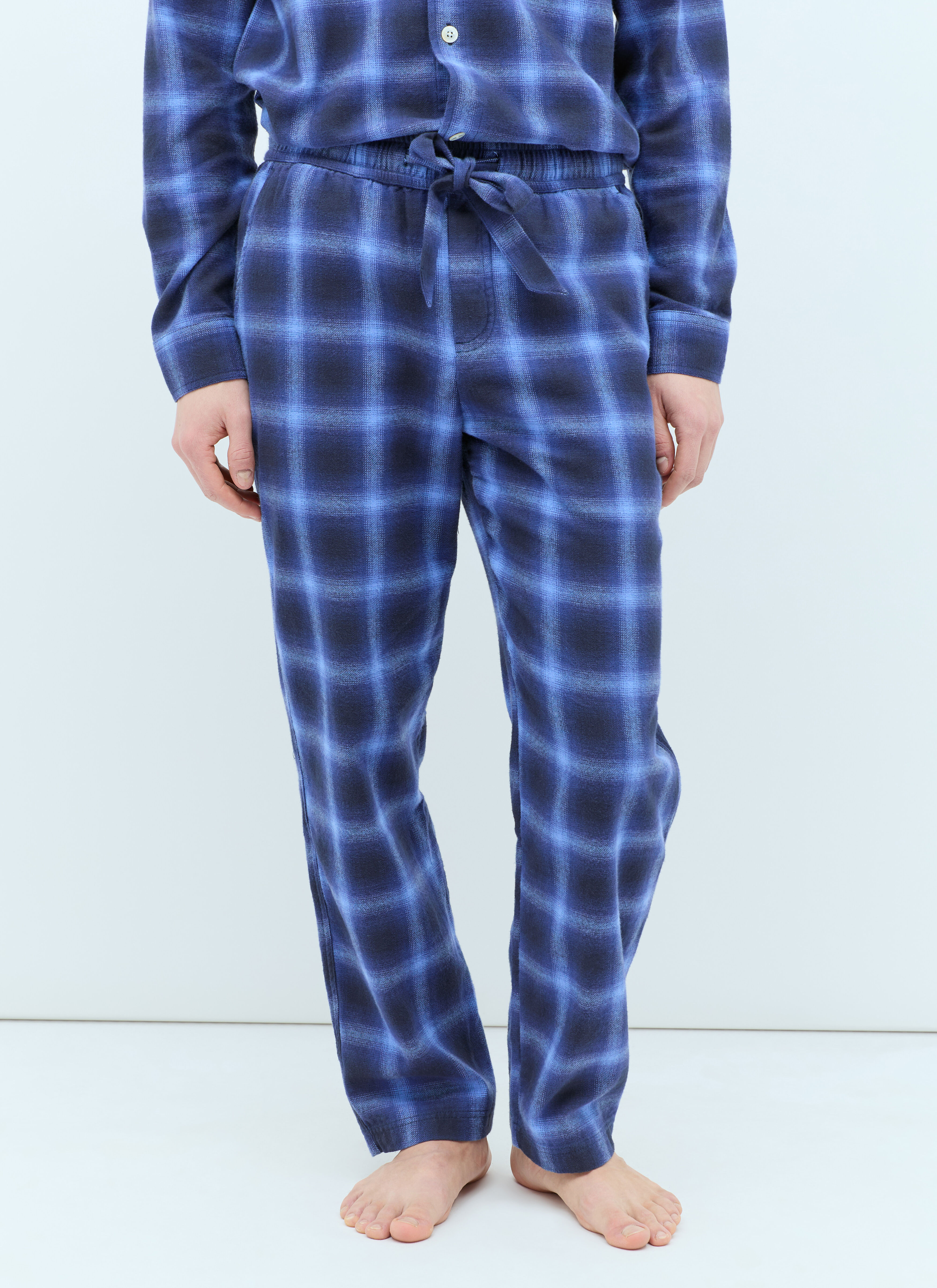 Tekla Plaid Pyjama Pants Green tek0355014