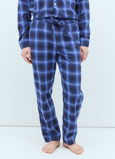 Tekla Plaid Pyjama Pants Blue tek0355009