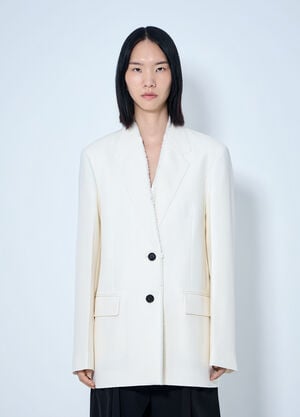 Toteme Raw Lapel Blazer Cream tot0265032